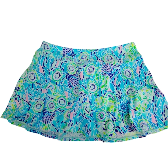 Lilly Pulitzer Luxletic Corrine Skort Skirt Blue Ibiza Open Water M - Picture 2 of 13